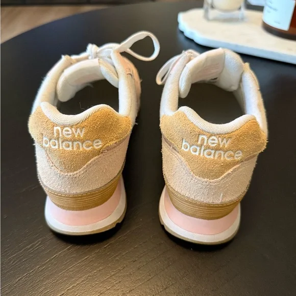 New Balance Pastel Pink and Cream Sneakers - Picture 4 of 5